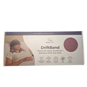Mindsight DriftBand Sleep Mask w/ Bluetooth Headphones Blackout Memory Foam Trav